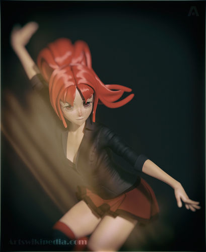 daz3d anime hair for G8 and Sakura 3D model