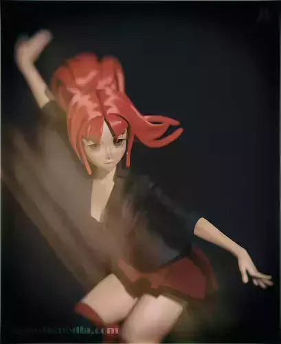 daz3d anime hair for G8 and Sakura 3D model