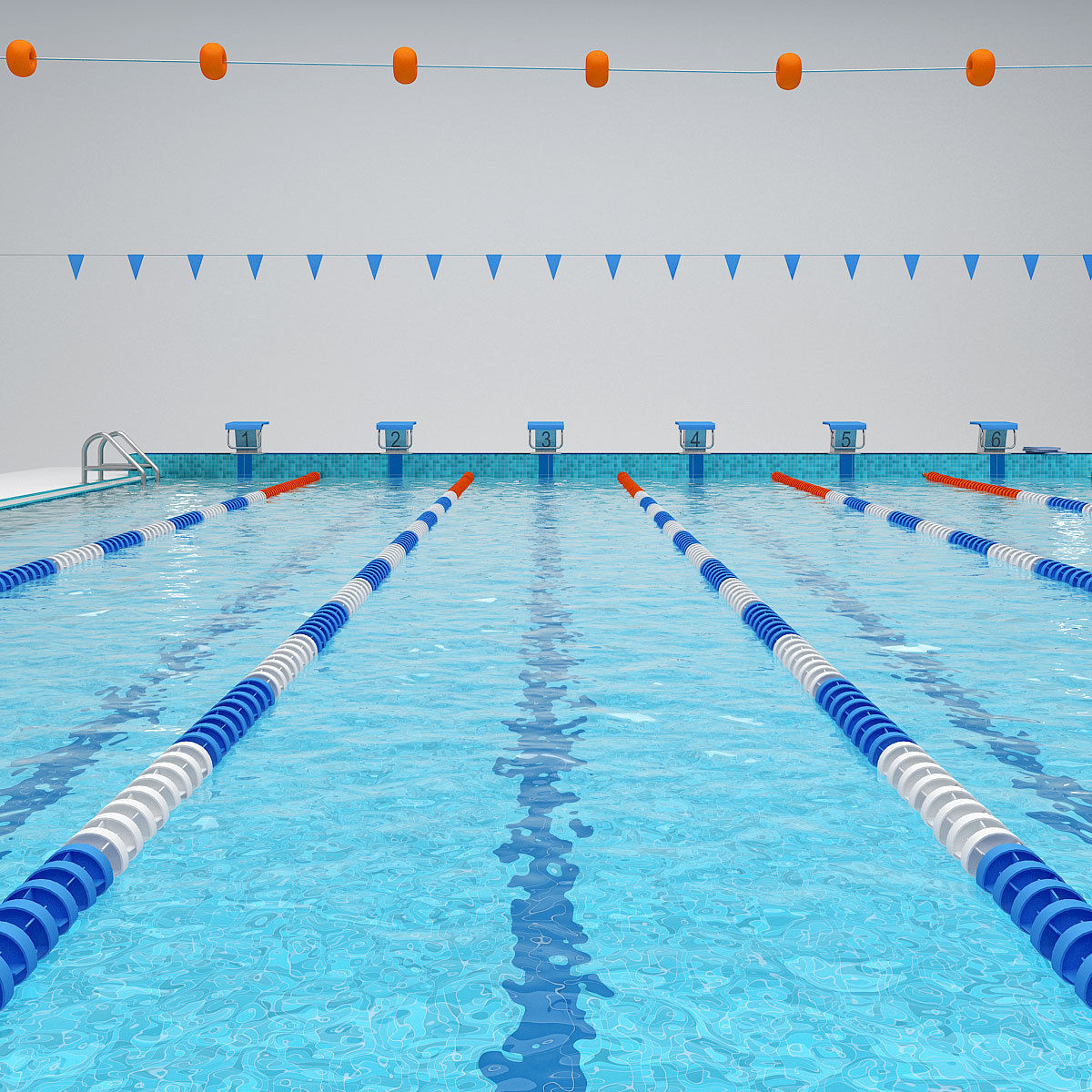 Swimming Pool 3D model_7