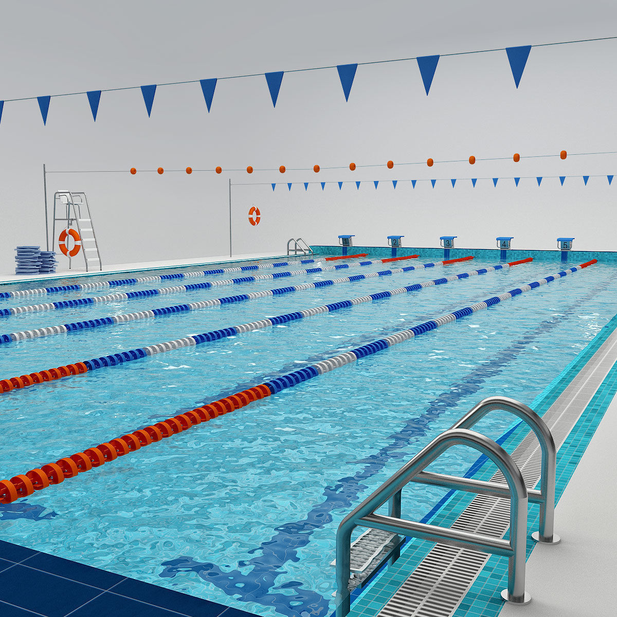Swimming Pool 3D model_1