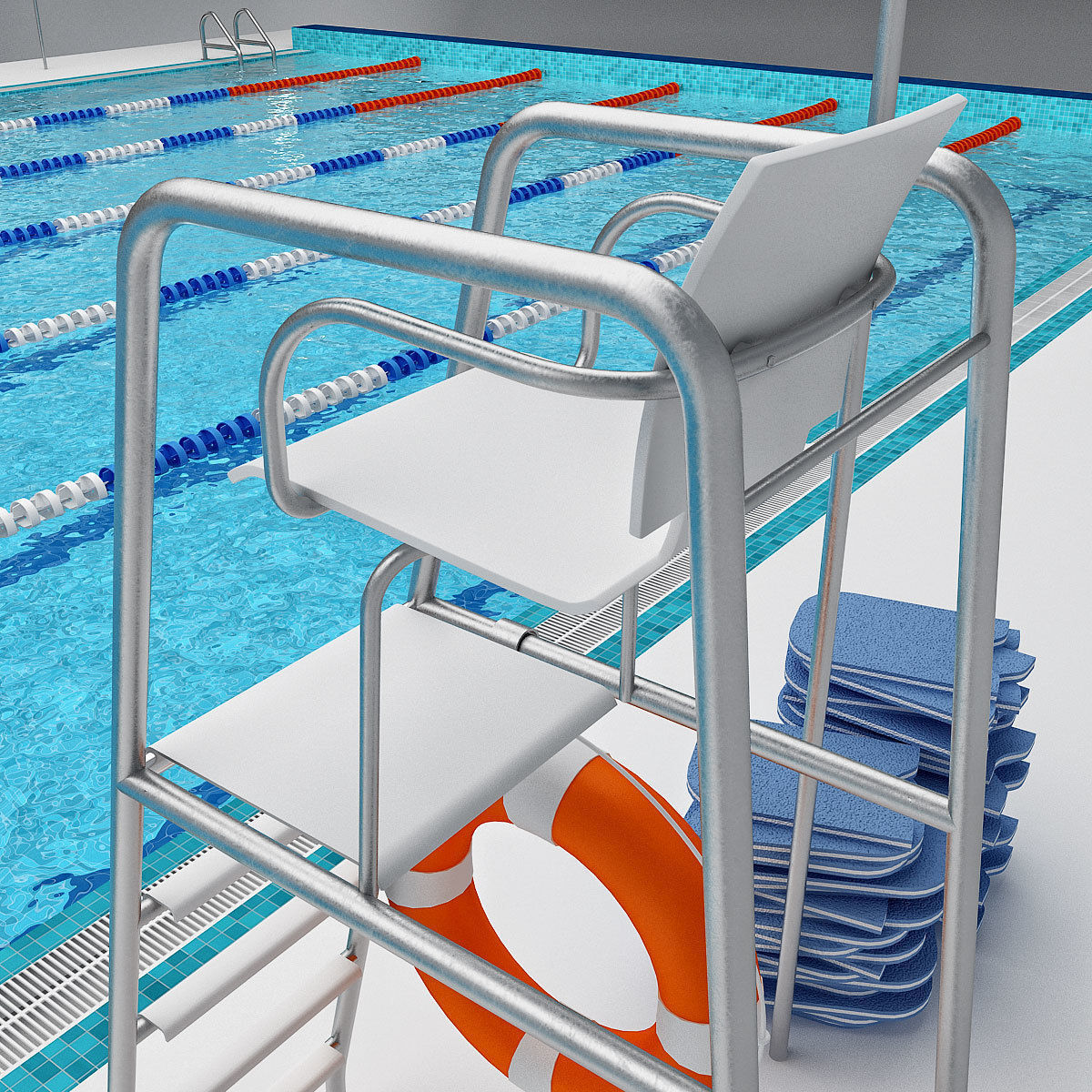 Swimming Pool 3D model_5