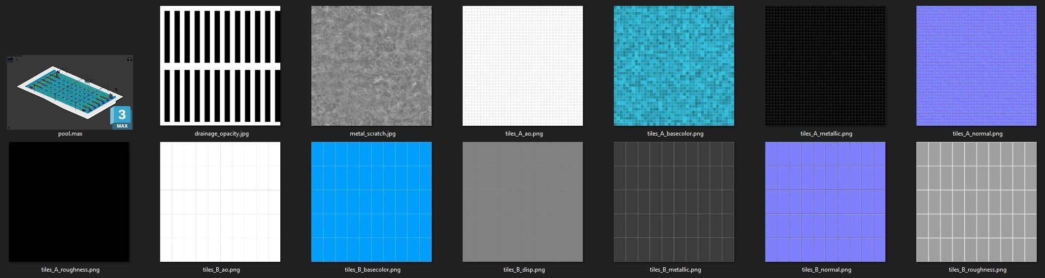 Swimming Pool 3D model_11