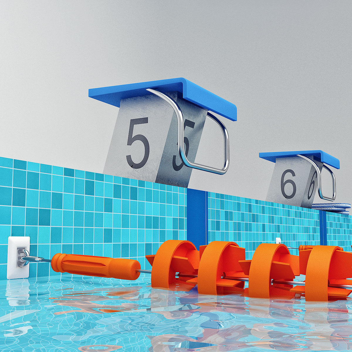 Swimming Pool 3D model_2