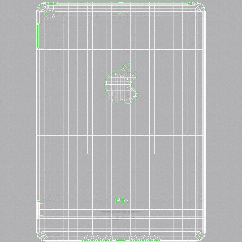 Apple iPad 9-7 2017 All Color Low-poly 3D model_32