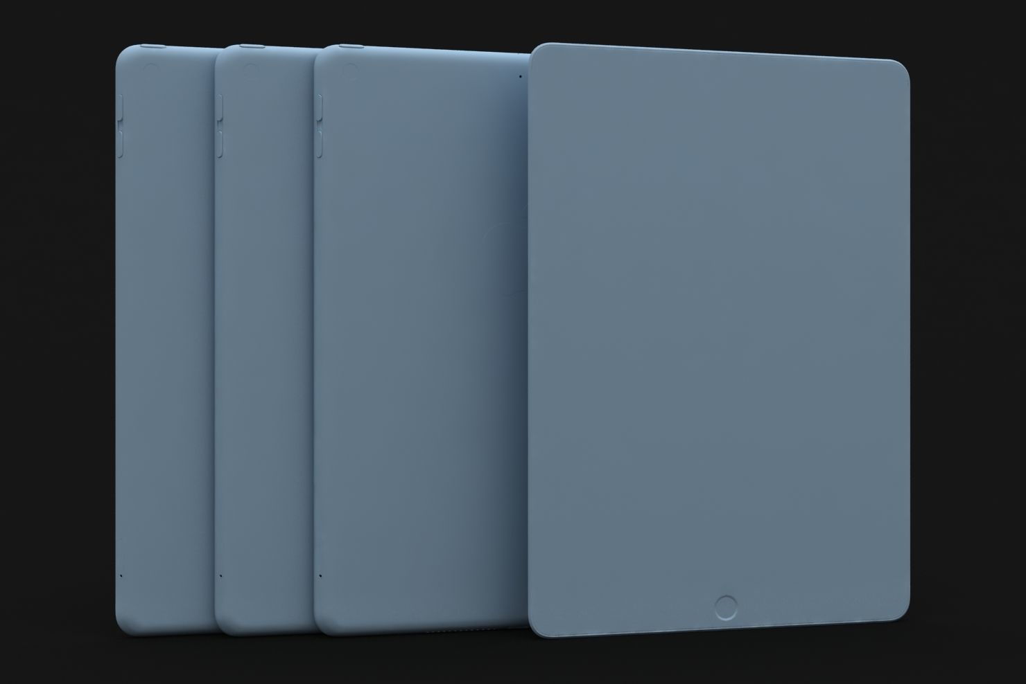 Apple iPad 9-7 2017 All Color Low-poly 3D model_45