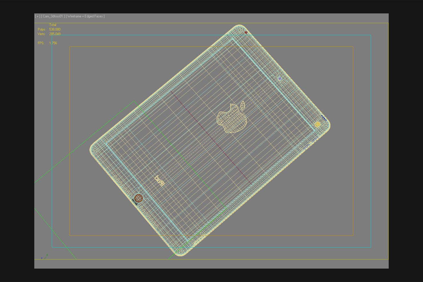 Apple iPad 9-7 2017 All Color Low-poly 3D model_65