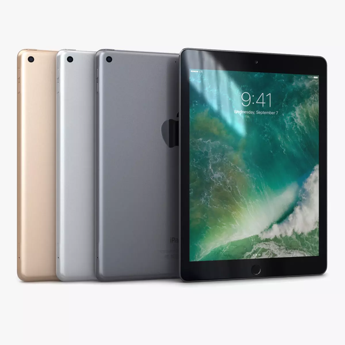 Apple iPad 9-7 2017 All Color Low-poly 3D model_0