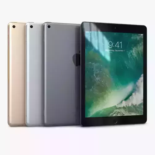 Apple iPad 9-7 2017 All Color Low-poly 3D model