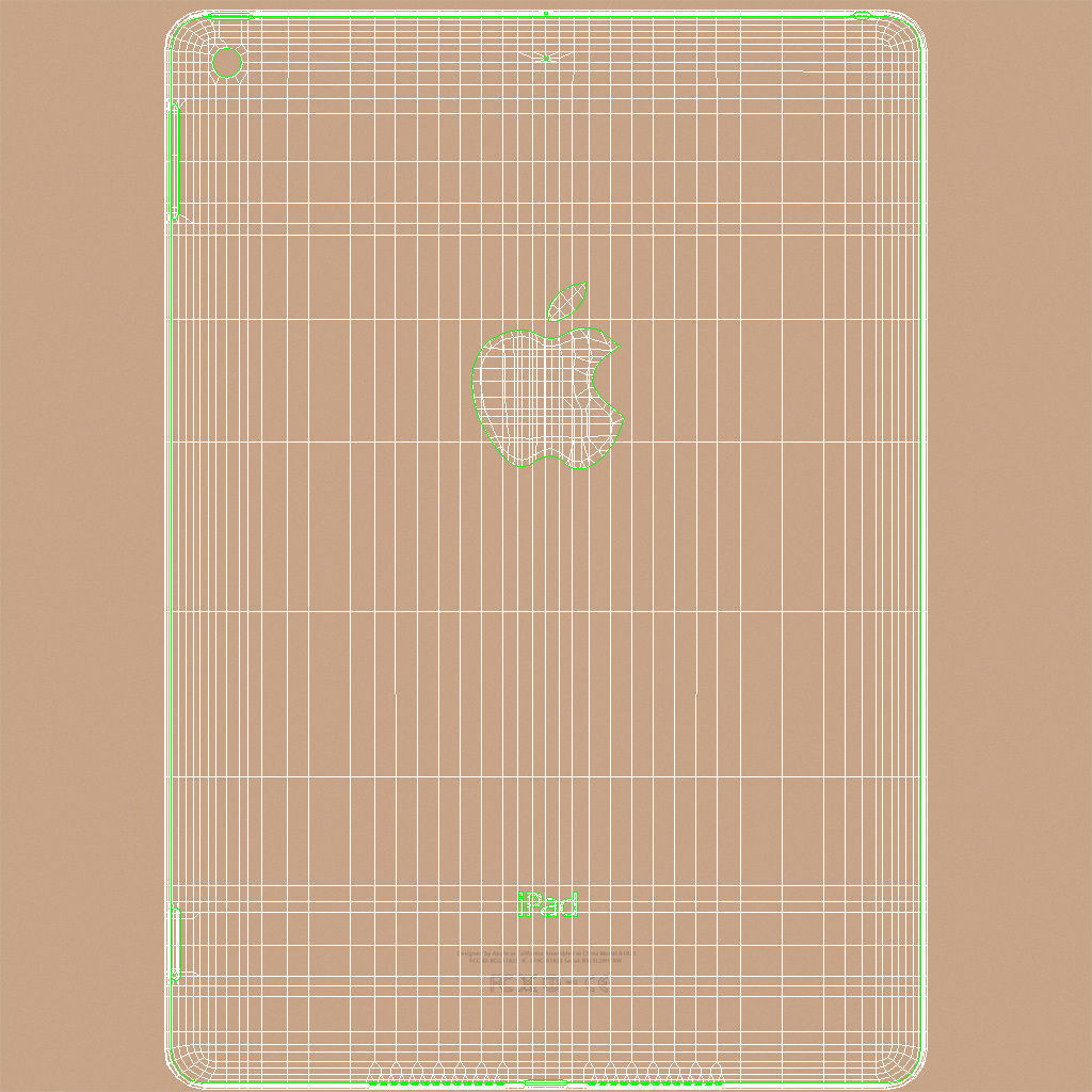 Apple iPad 9-7 2017 All Color Low-poly 3D model_44