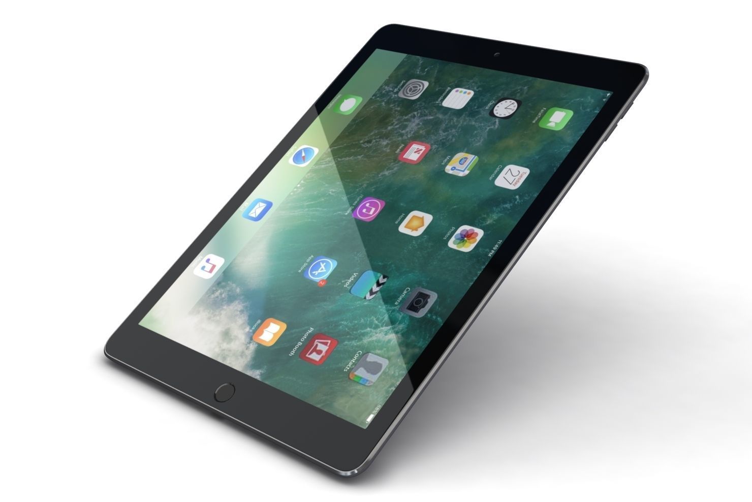 Apple iPad 9-7 2017 All Color Low-poly 3D model_14