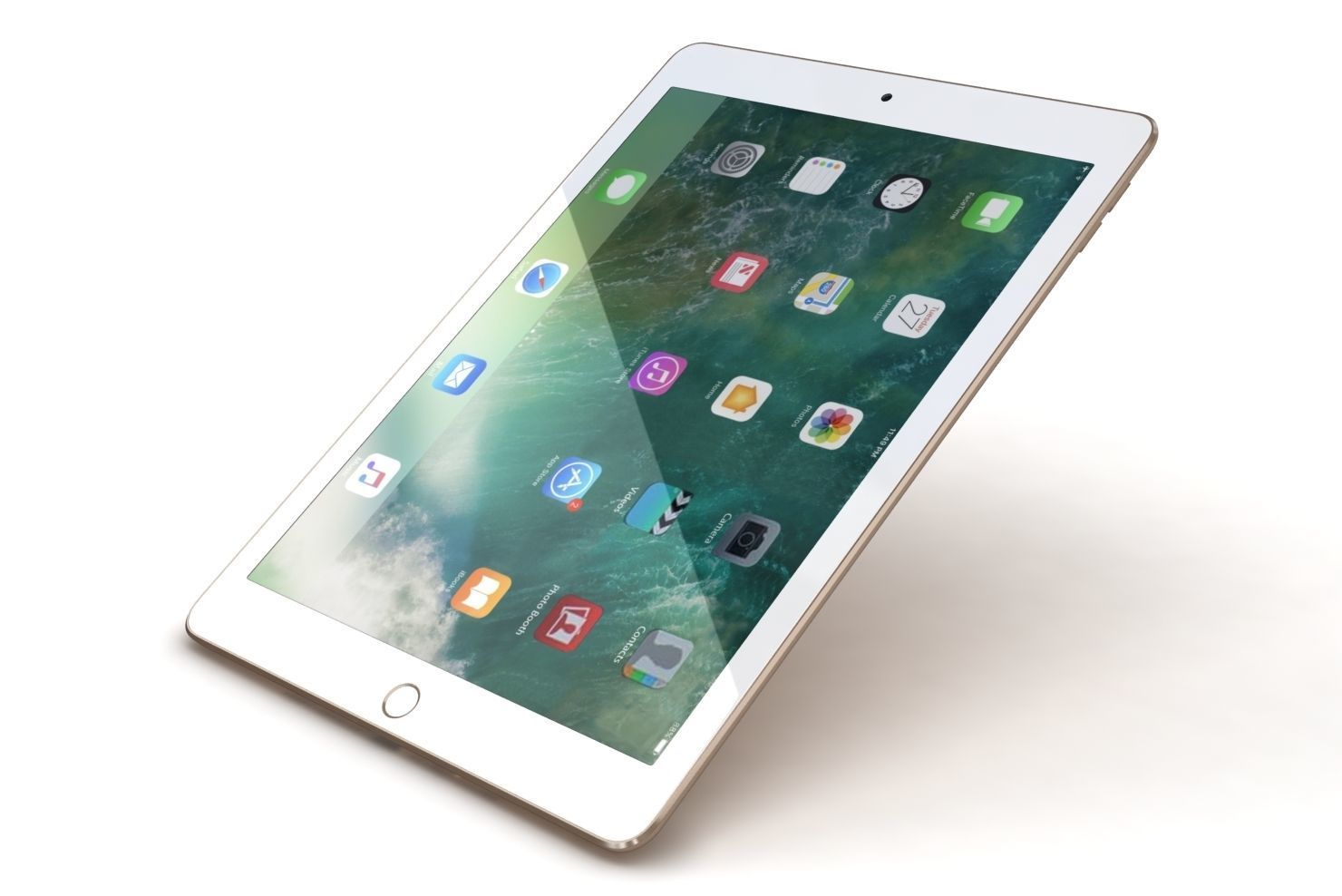 Apple iPad 9-7 2017 All Color Low-poly 3D model_40