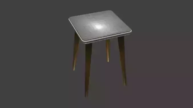 Stool table with legs and light