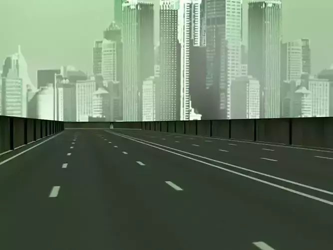 The Matrix Freeway Low-poly 3D model