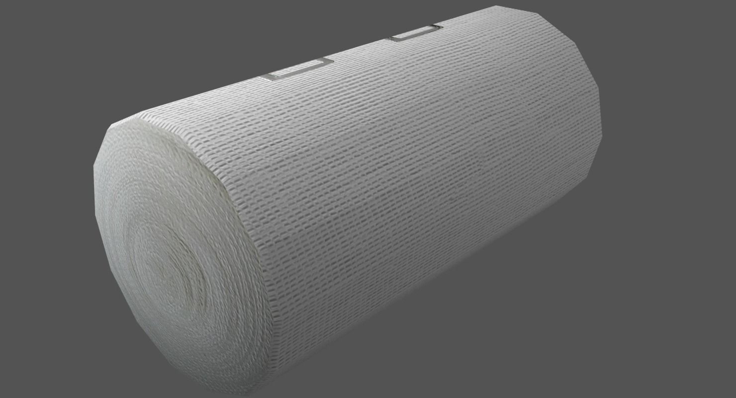 Elastic Bandage Clips Low-poly 3D model_1