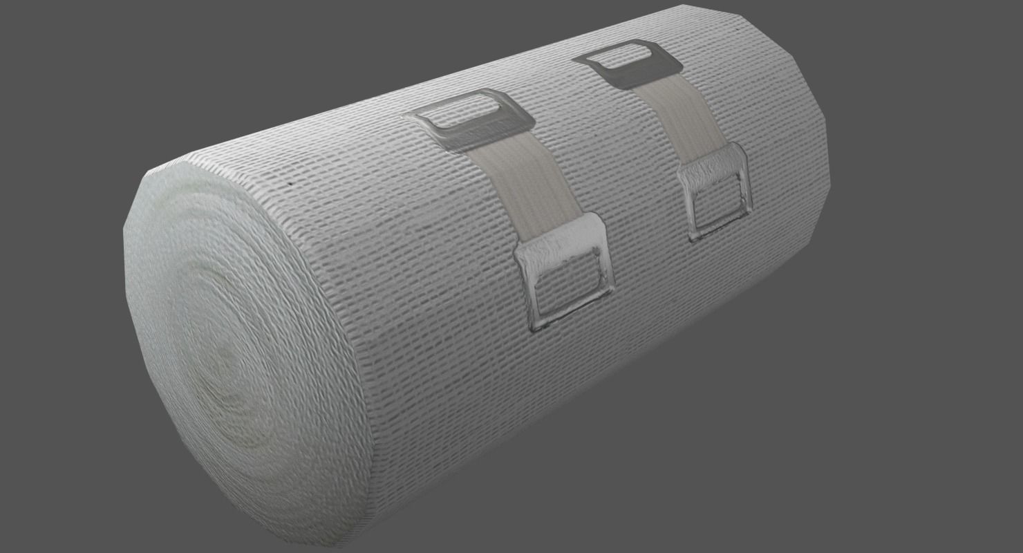 Elastic Bandage Clips Low-poly 3D model_2