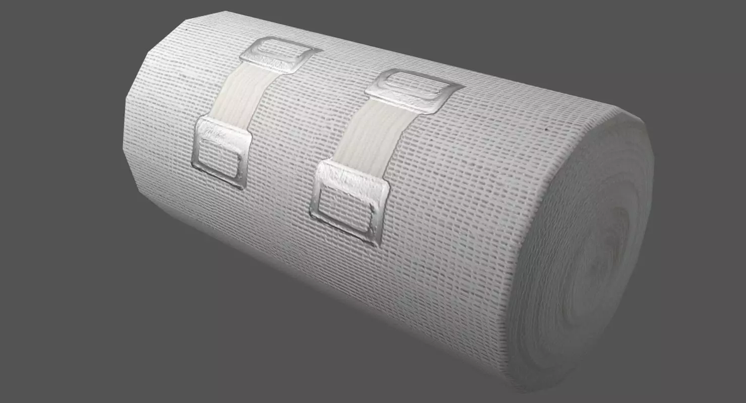 Elastic Bandage Clips Low-poly 3D model_0