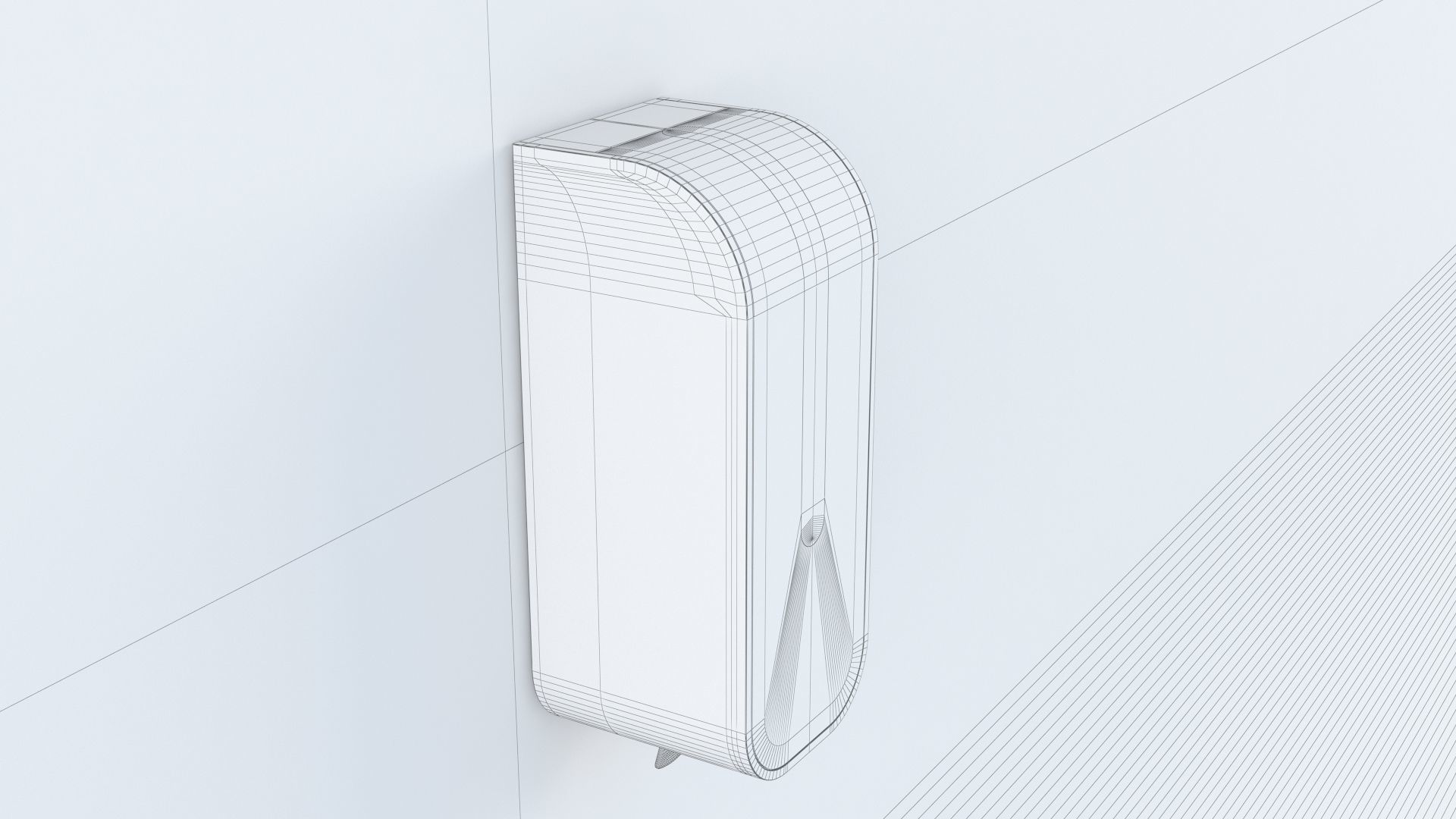 Soap Dispenser Wall 3D model_7