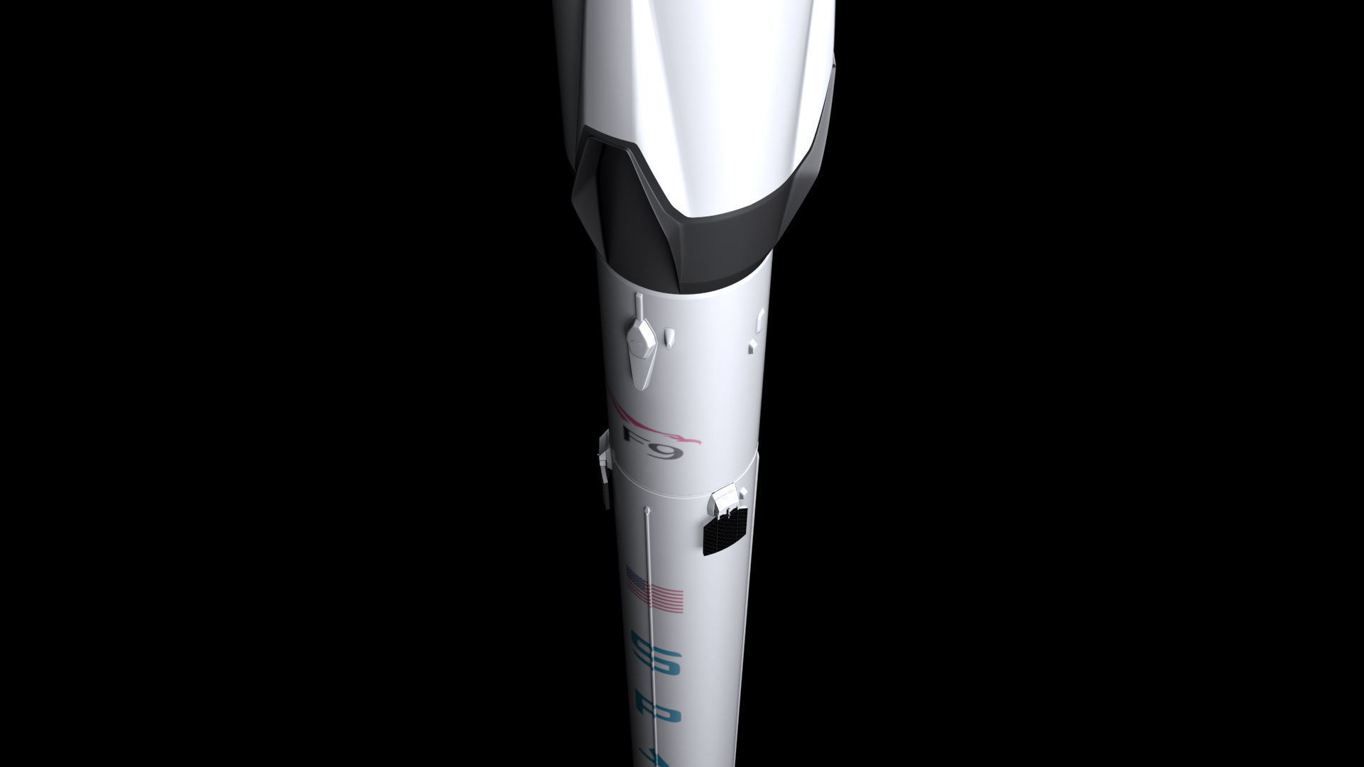 Falcon 9 Fully Reusable 3D model_3