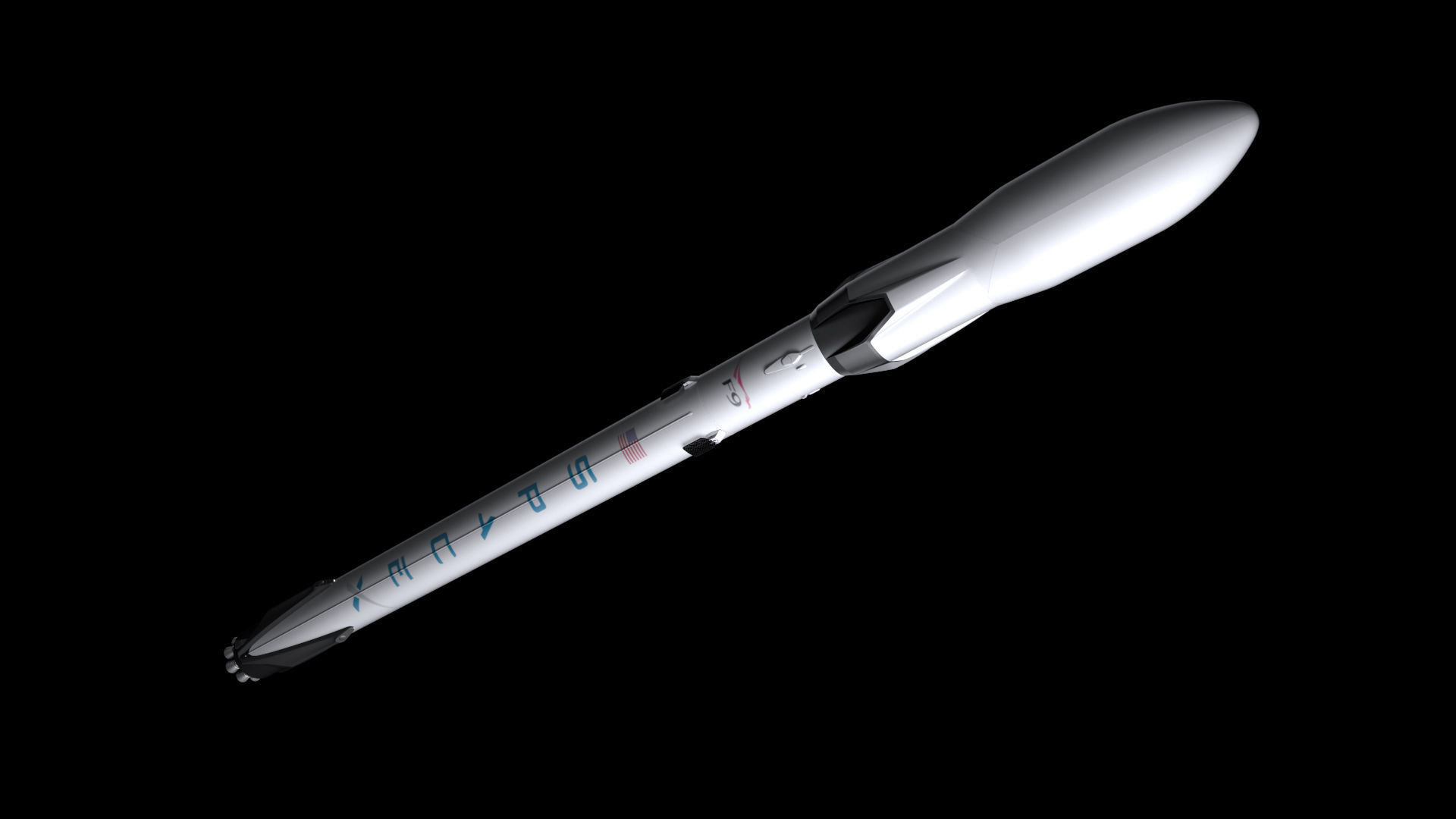Falcon 9 Fully Reusable 3D model_7