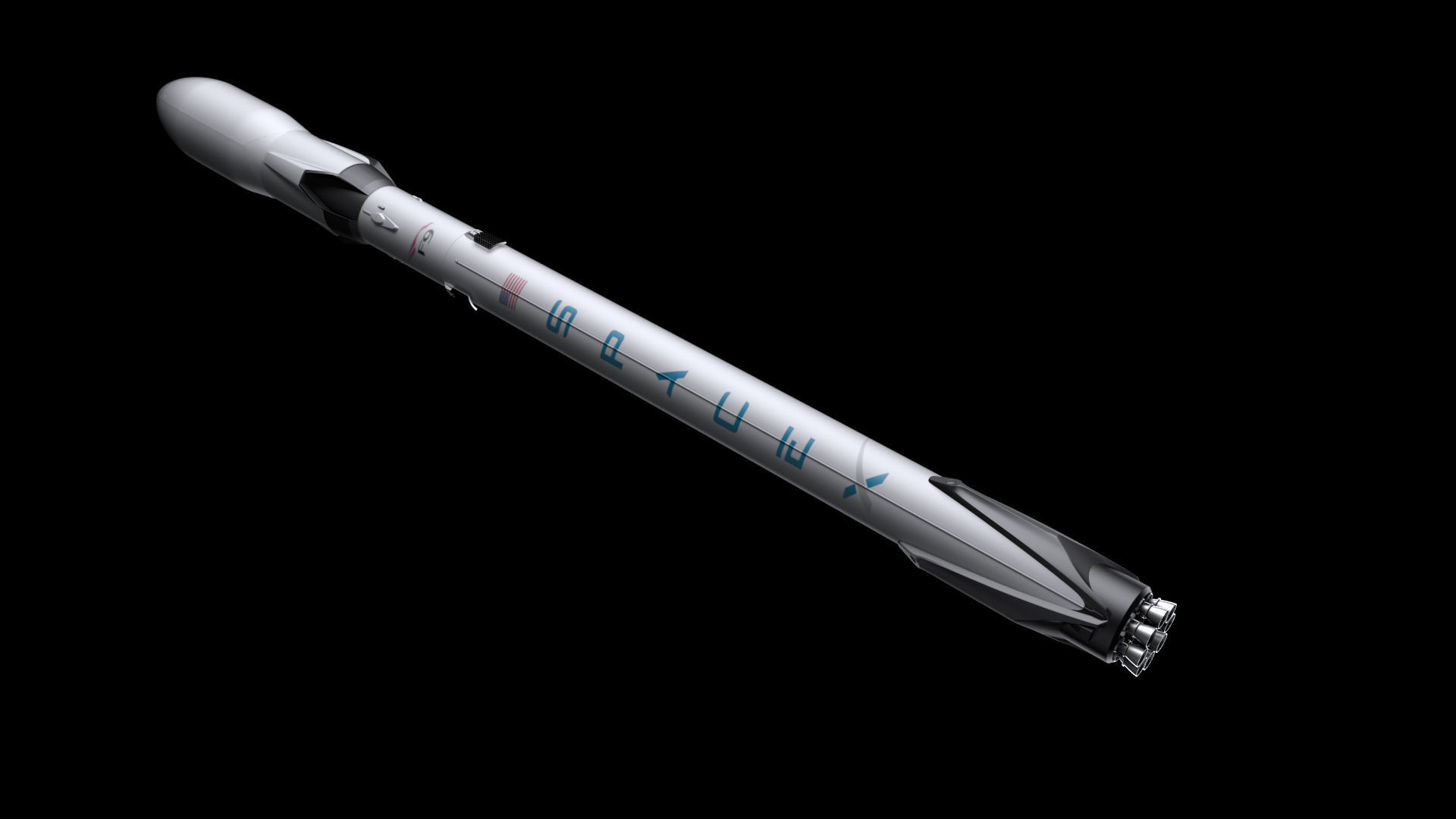Falcon 9 Fully Reusable 3D model_9