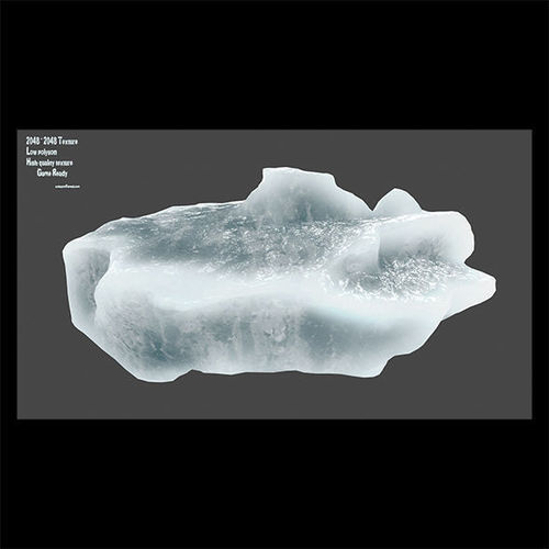 ice 1 rock Low-poly 3D model