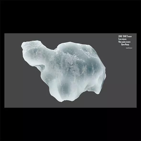 ice 4 piece of Low-poly 3D model_0