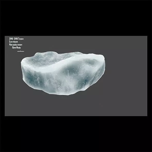 ice 6 piece of Low-poly 3D model_0