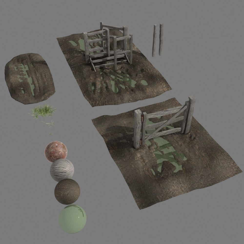 Paddocks Kit bundle Collection 3D model_20