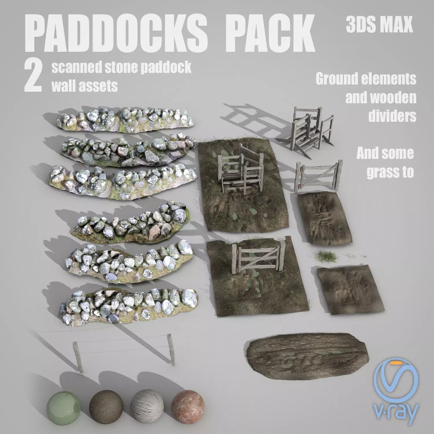 Paddocks Kit bundle Collection 3D model_0