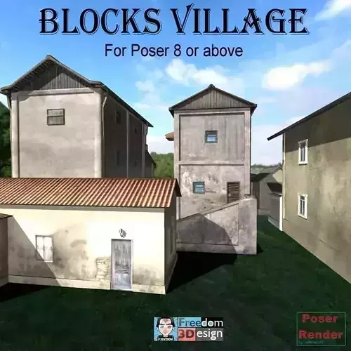 Blocks village Poser