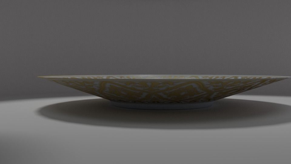 plate decorative wall with walls 3D model_2