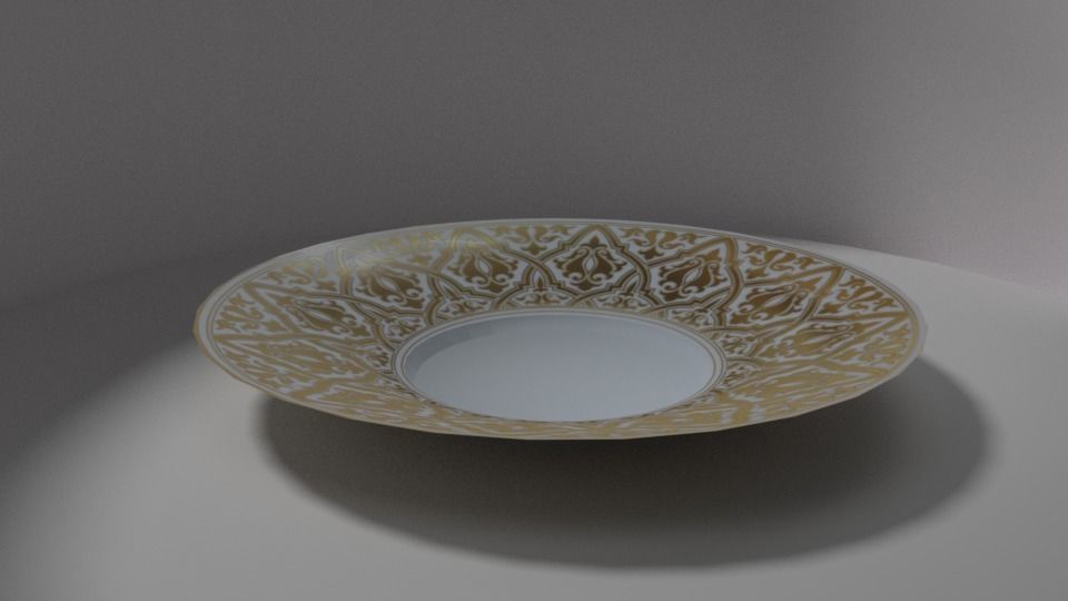 plate decorative wall with walls 3D model_3