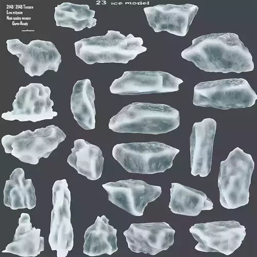 ice set piece of Low-poly 3D model