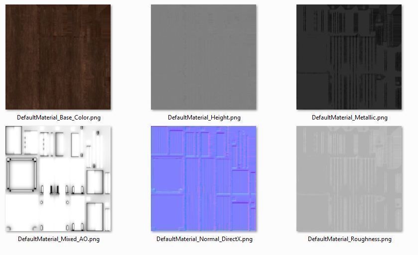 Wood Chair  Low Poly PBR Game Ready Asset tabble Low-poly 3D model_8