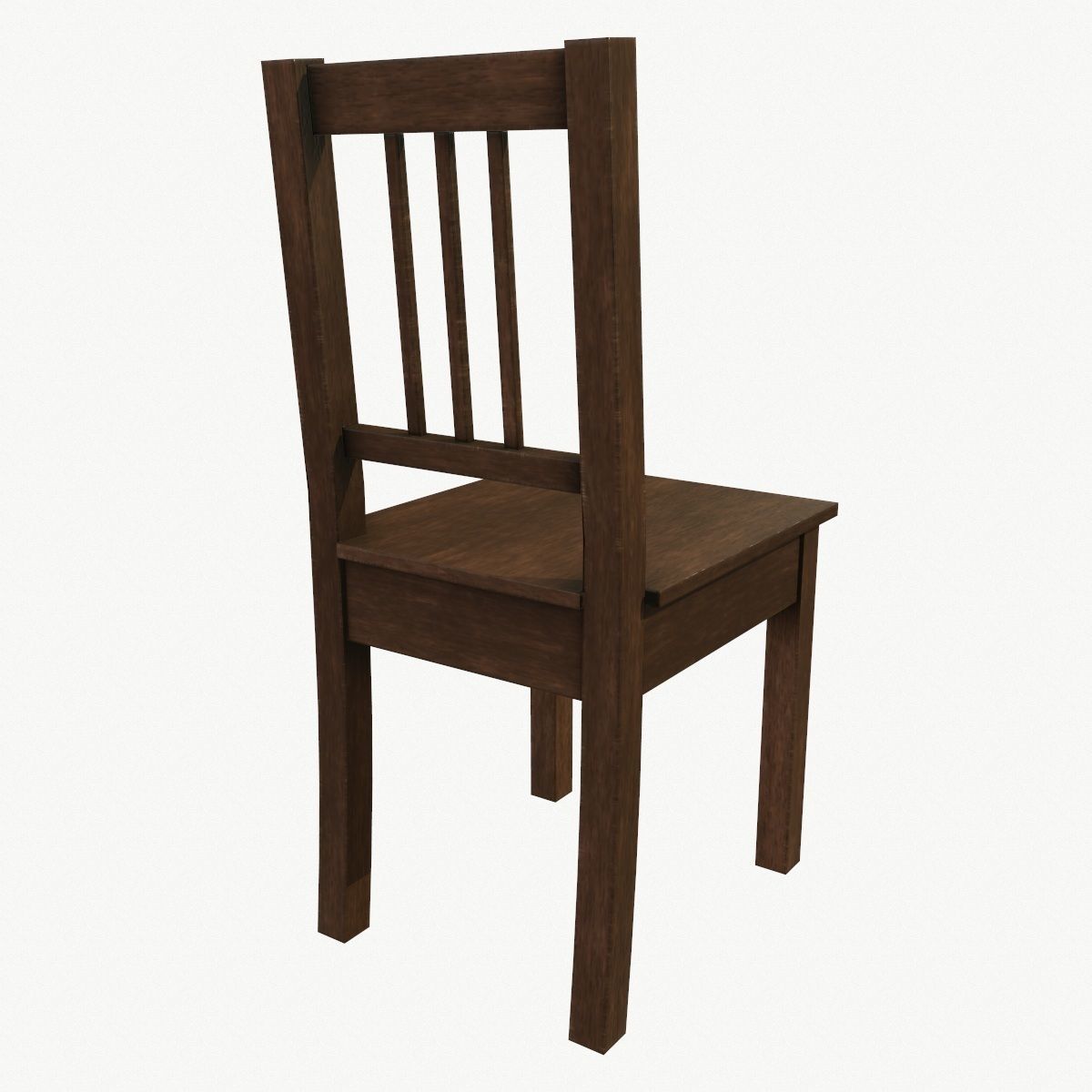 Wood Chair  Low Poly PBR Game Ready Asset tabble Low-poly 3D model_1