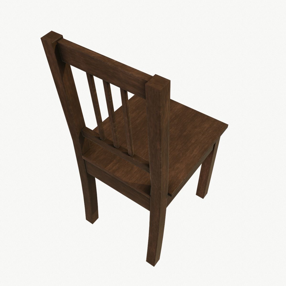 Wood Chair  Low Poly PBR Game Ready Asset tabble Low-poly 3D model_5