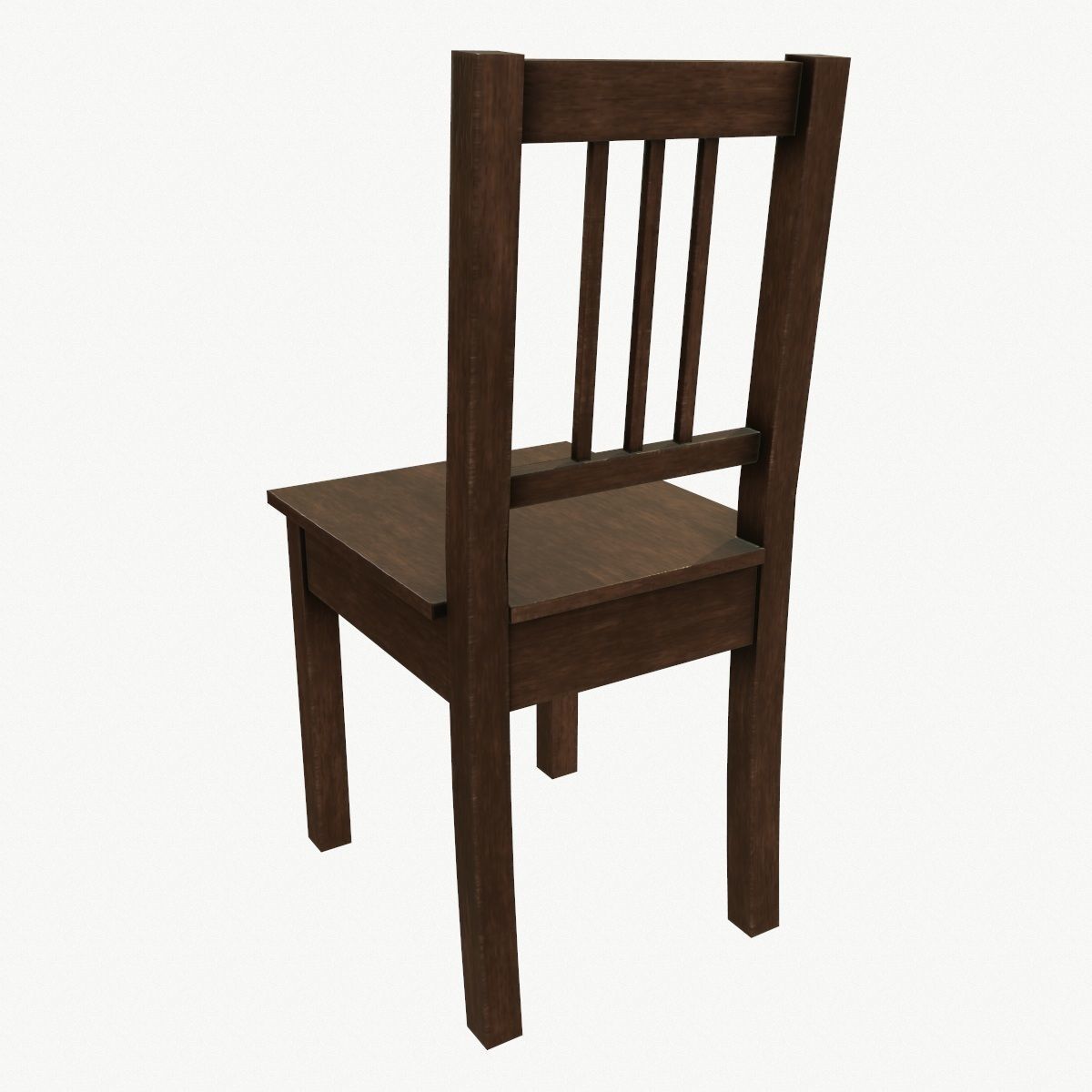Wood Chair  Low Poly PBR Game Ready Asset tabble Low-poly 3D model_6