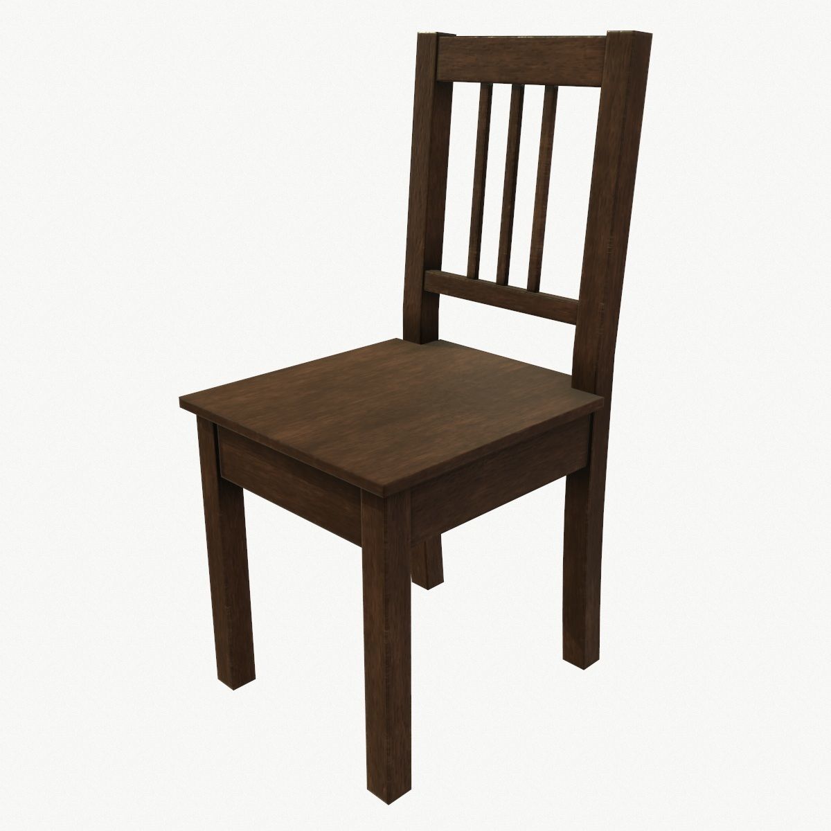Wood Chair  Low Poly PBR Game Ready Asset tabble Low-poly 3D model_4