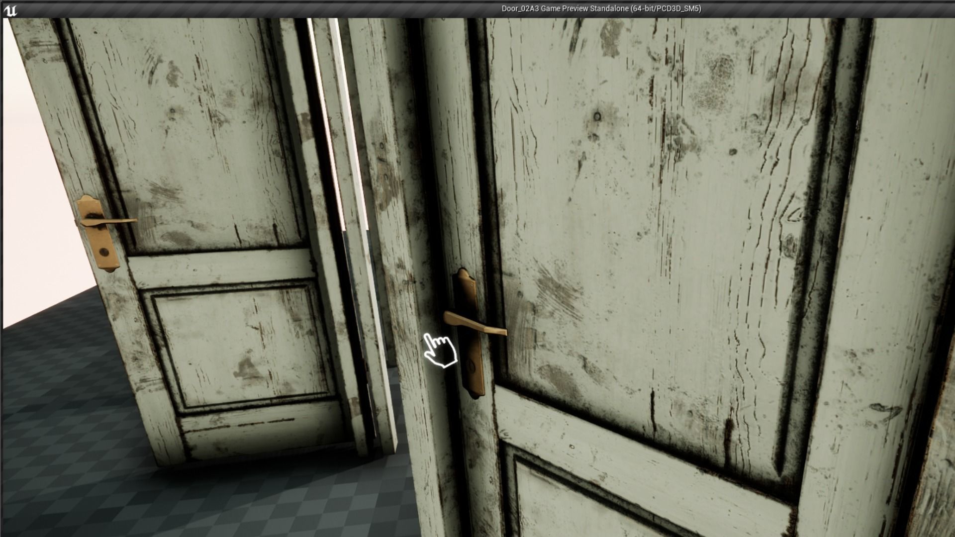 InteractiveDoorBPV03 UE4 Low-poly 3D model_3