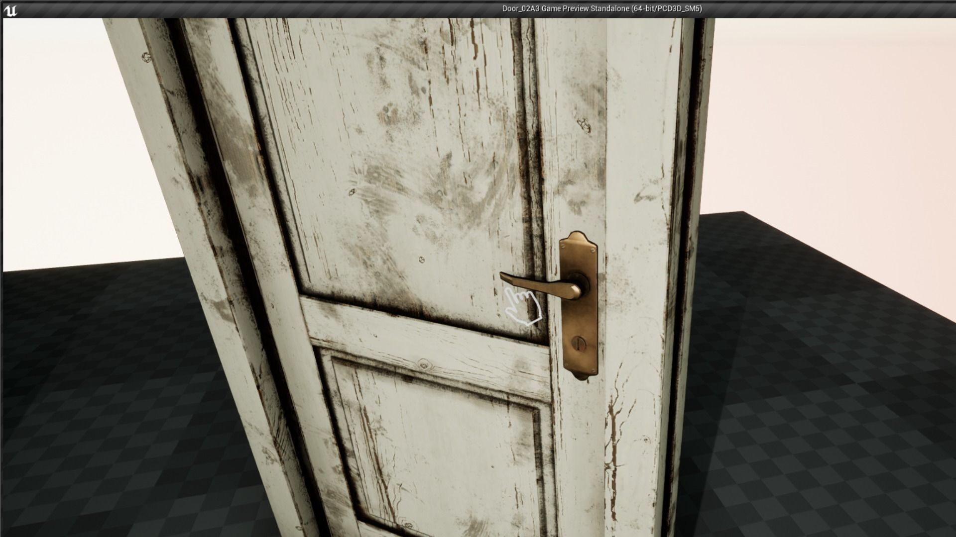 InteractiveDoorBPV03 UE4 Low-poly 3D model_5