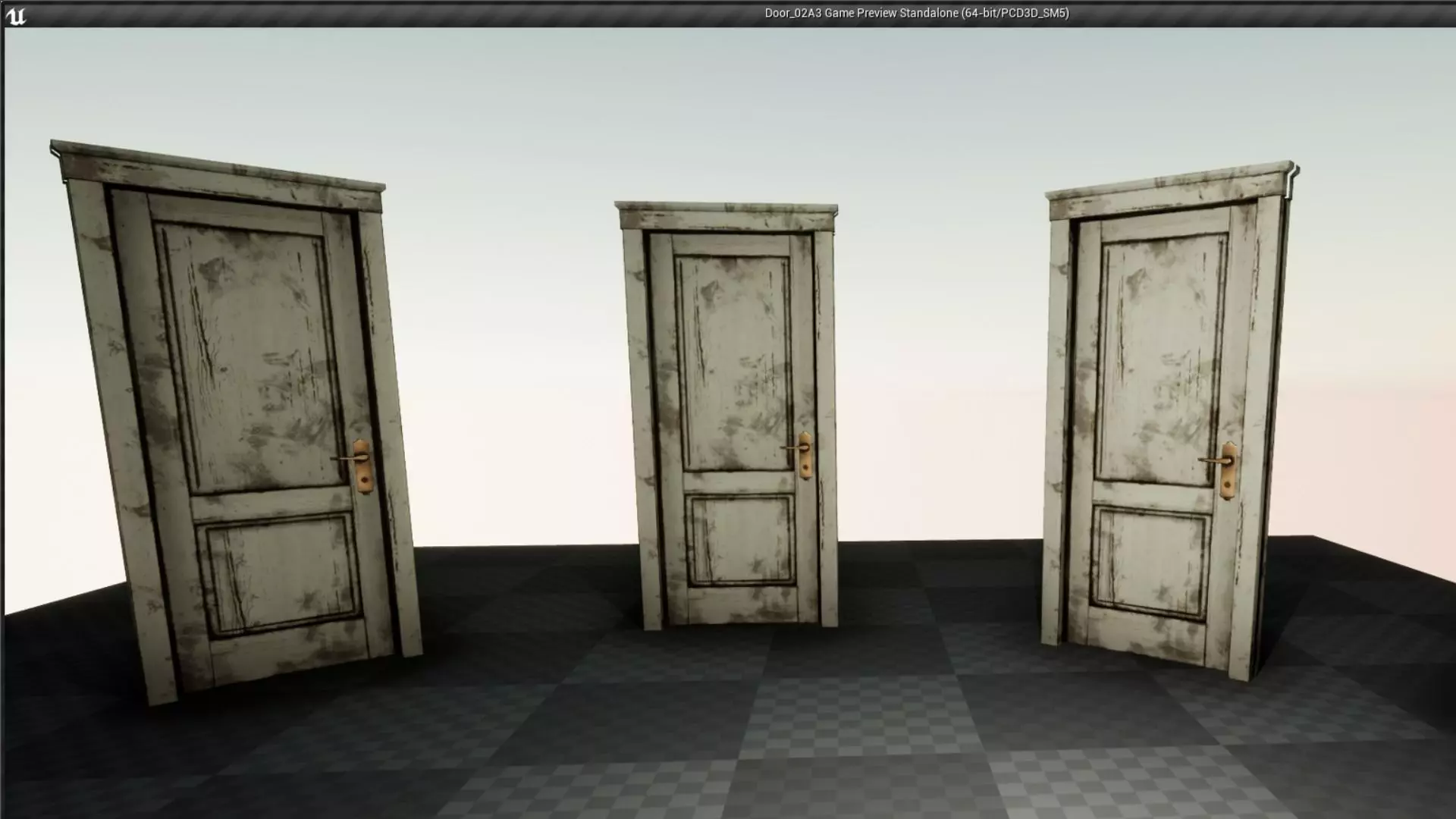 InteractiveDoorBPV03 UE4 Low-poly 3D model_0