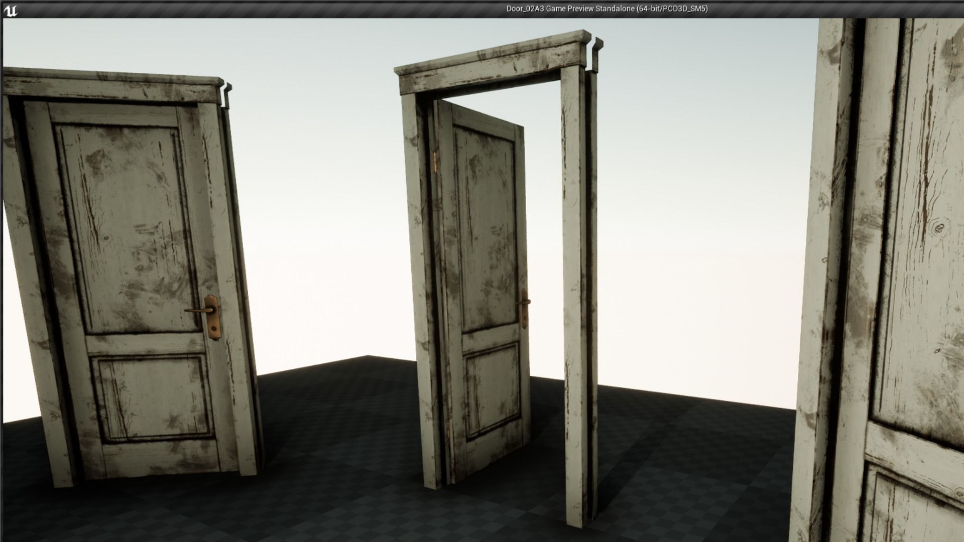InteractiveDoorBPV03 UE4 Low-poly 3D model_6