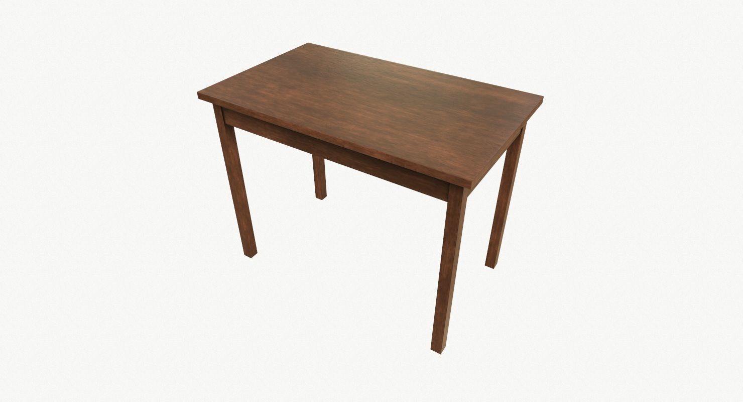 Wood Table Low Poly PBR Game Ready Asset tabble Low-poly 3D model_1