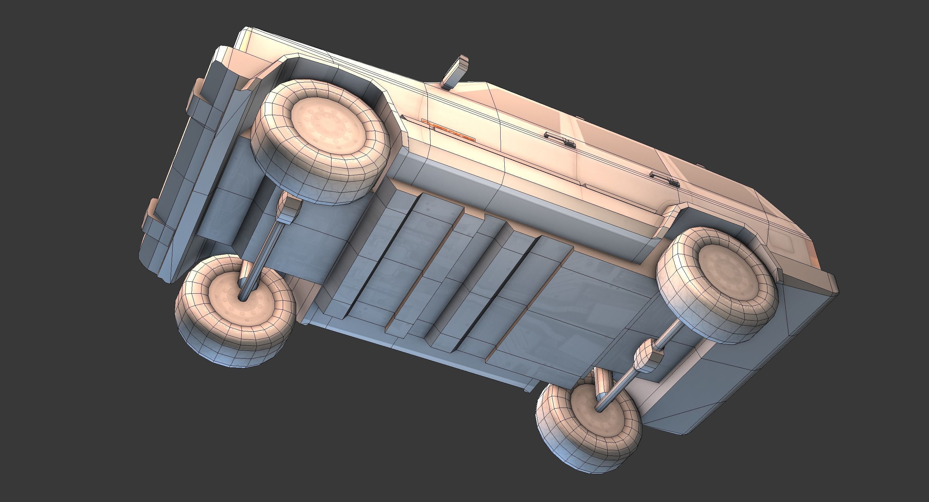 Low poly Jeep Cherokee Low-poly 3D model_9