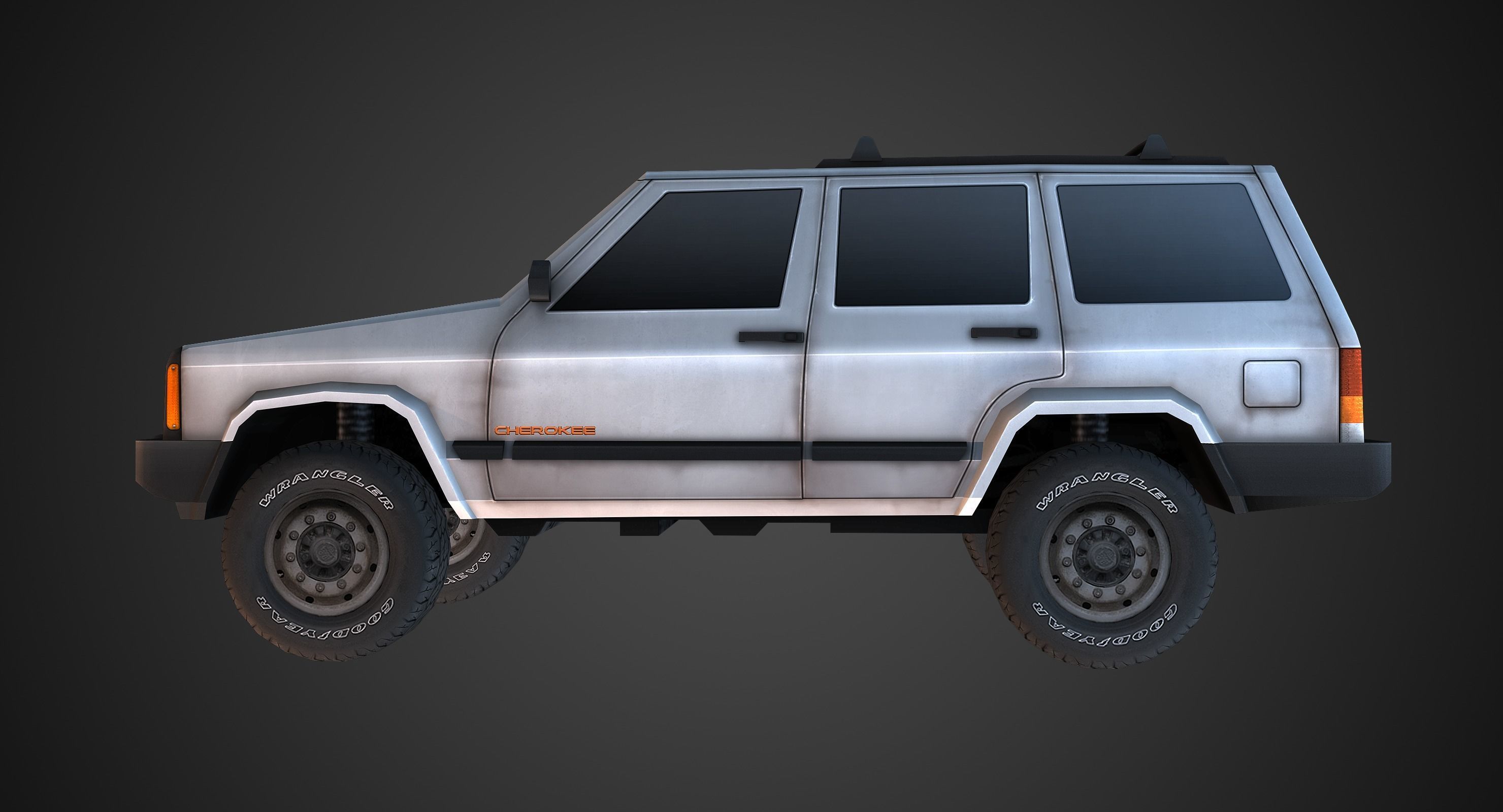 Low poly Jeep Cherokee Low-poly 3D model_5