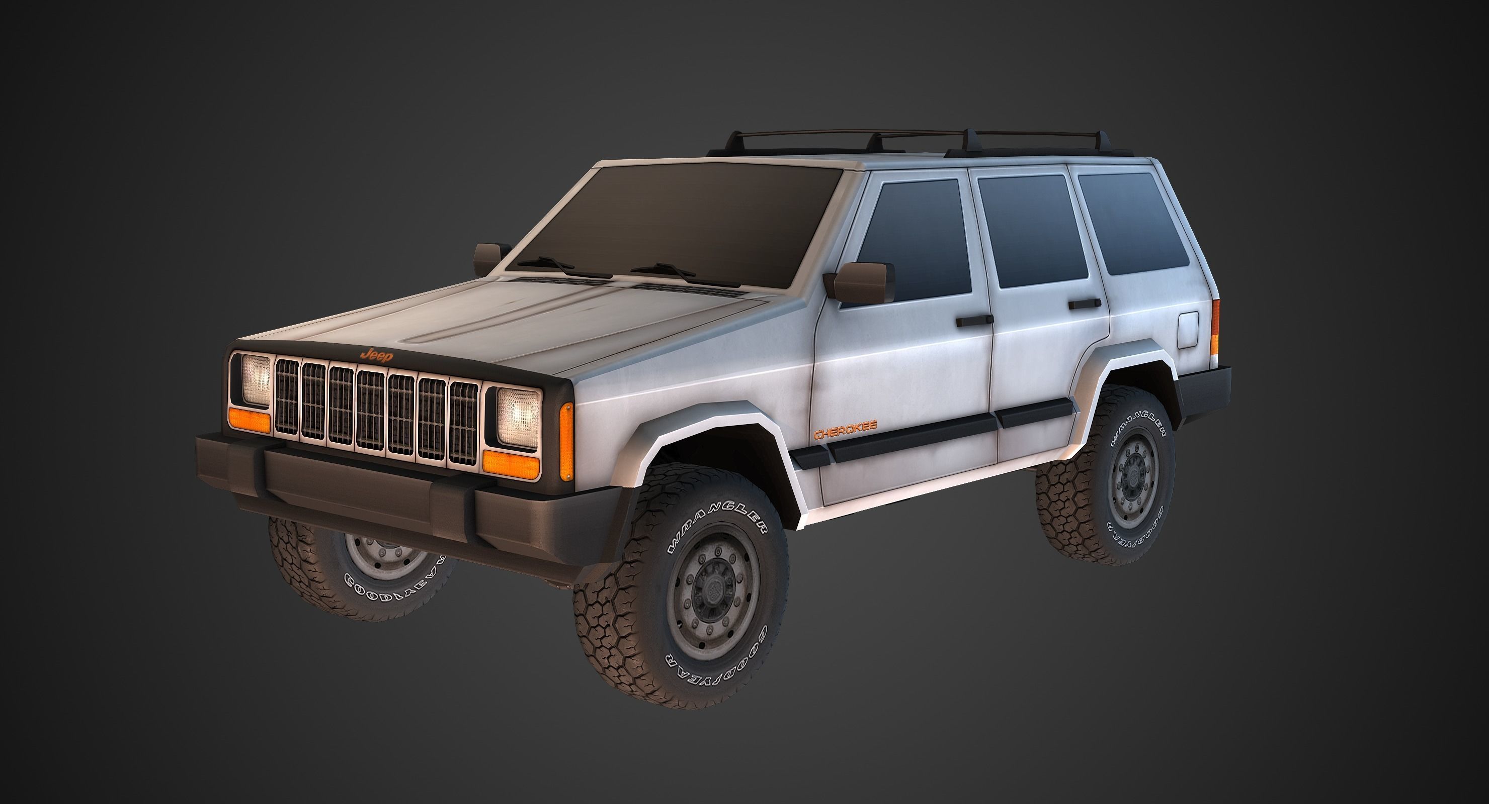 Low poly Jeep Cherokee Low-poly 3D model_4