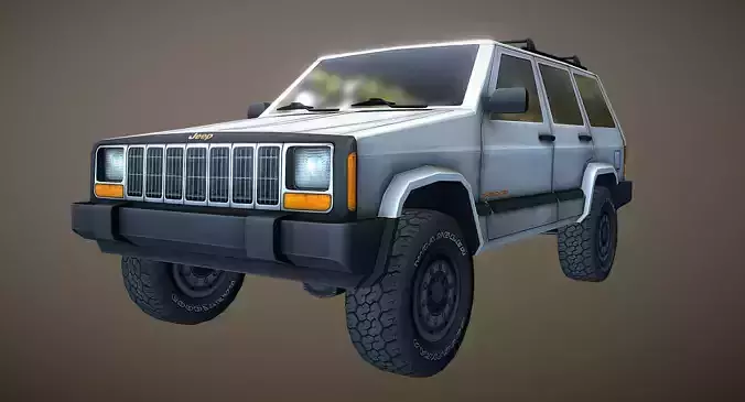 Low poly Jeep Cherokee Low-poly 3D model