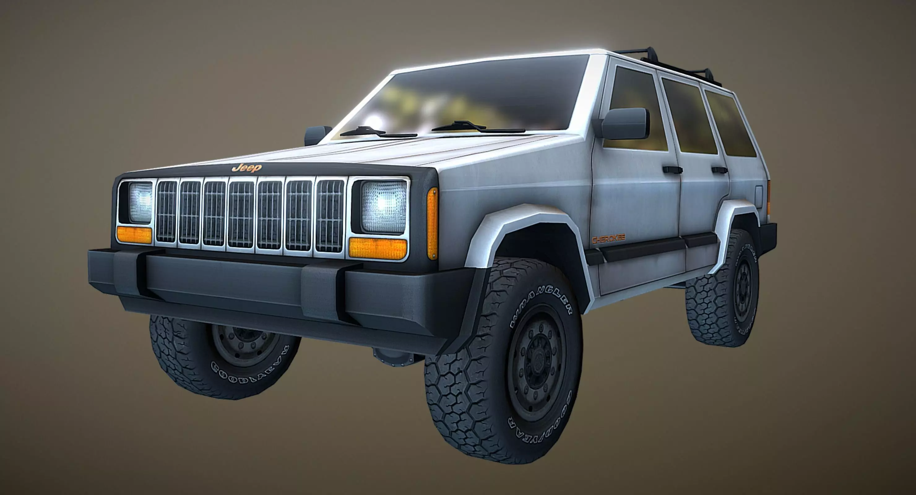 Low poly Jeep Cherokee Low-poly 3D model_0