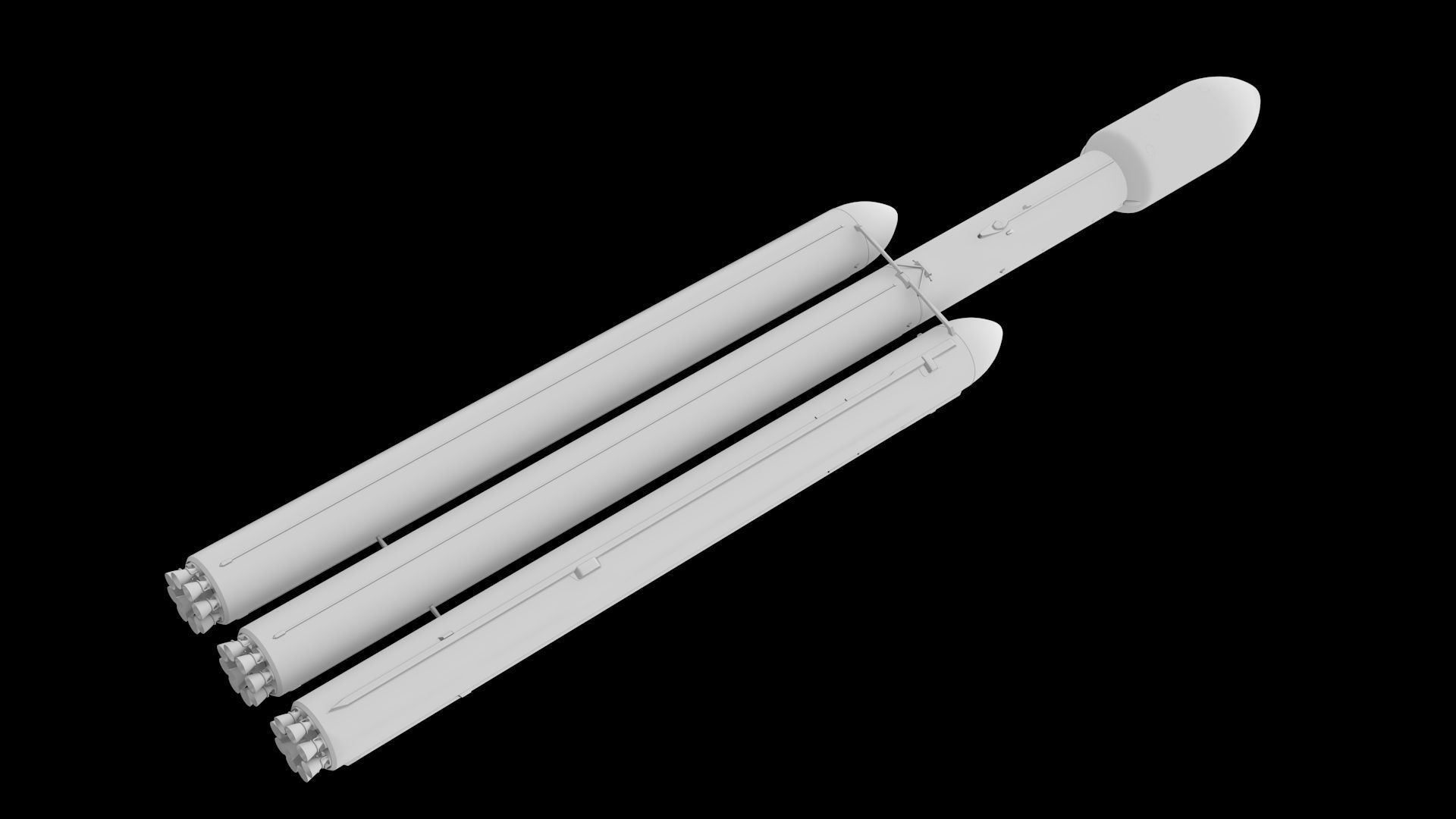Falcon Heavy  Non Reusable 3D model_11
