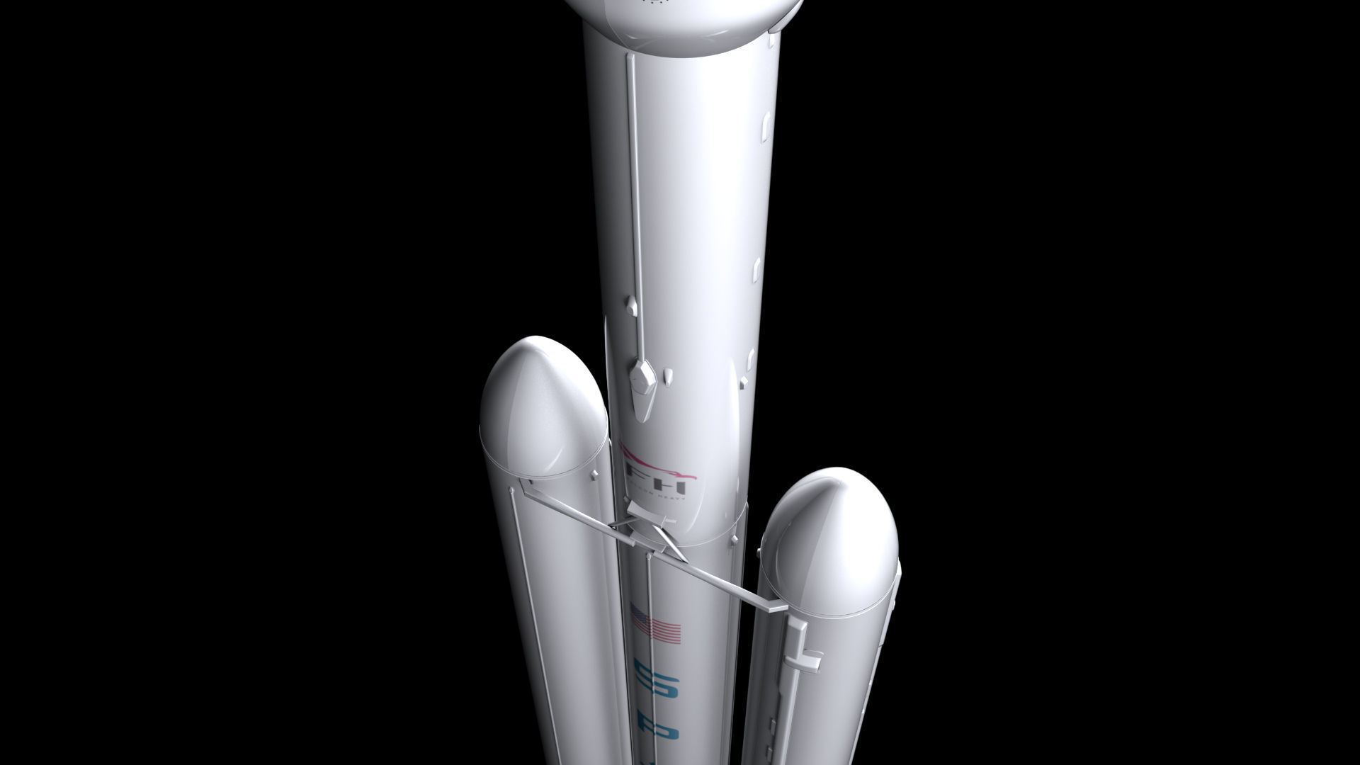Falcon Heavy  Non Reusable 3D model_3